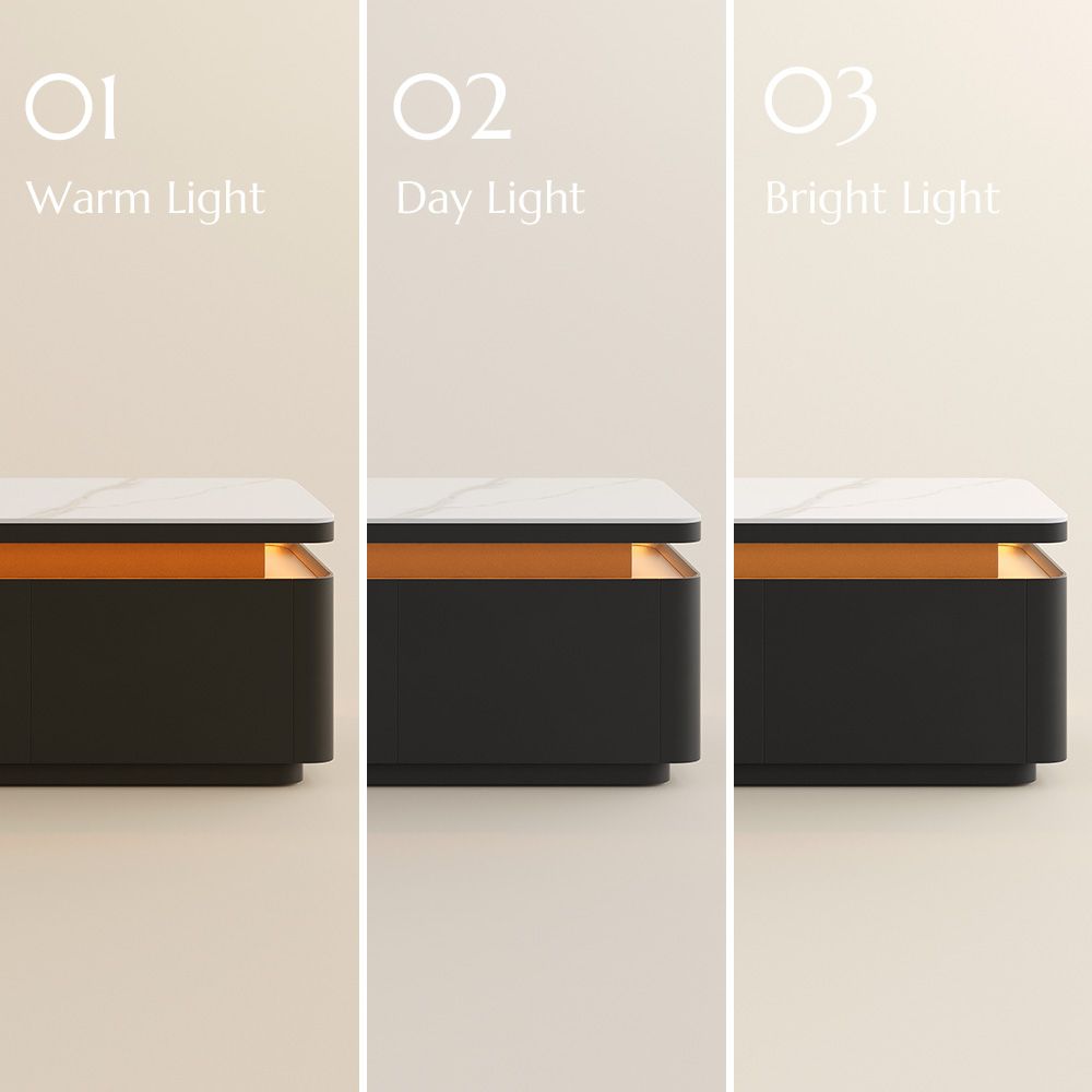 Mid Century Modern White & Black MDF TV Stands