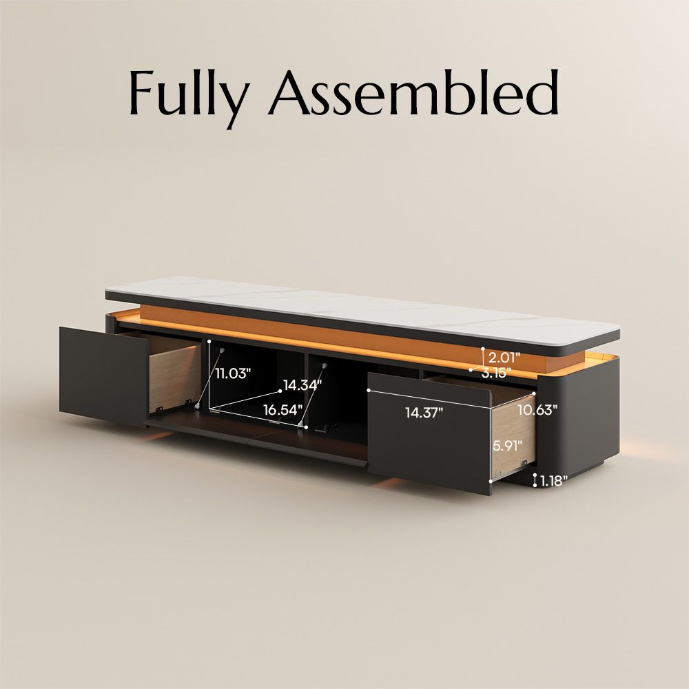 Aether White & Black MDF TV Stands