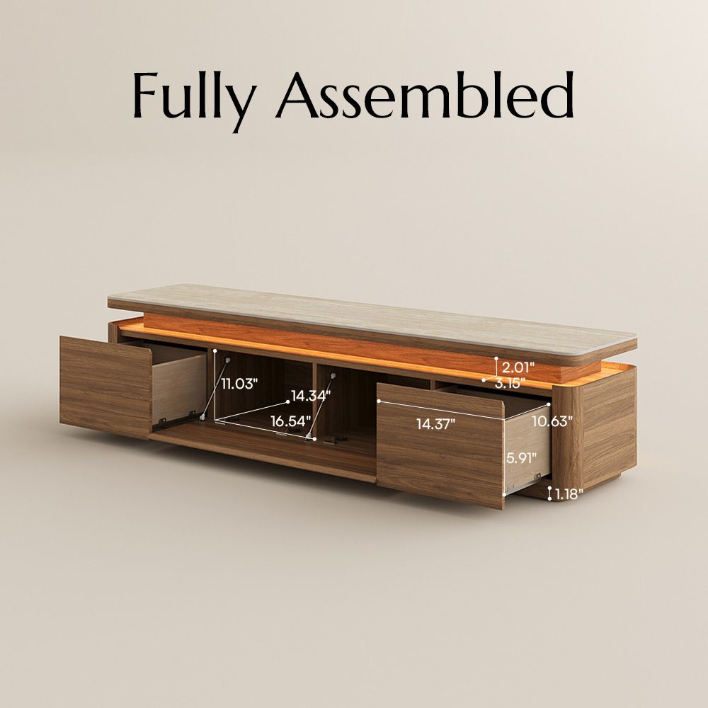 Aether Walnut Color MDF TV Stands