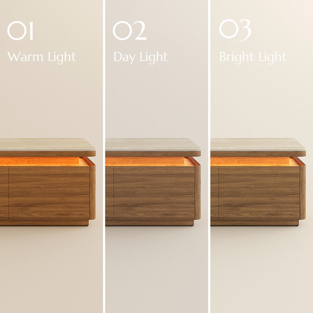 Mid Century Modern Walnut Color MDF TV Stands