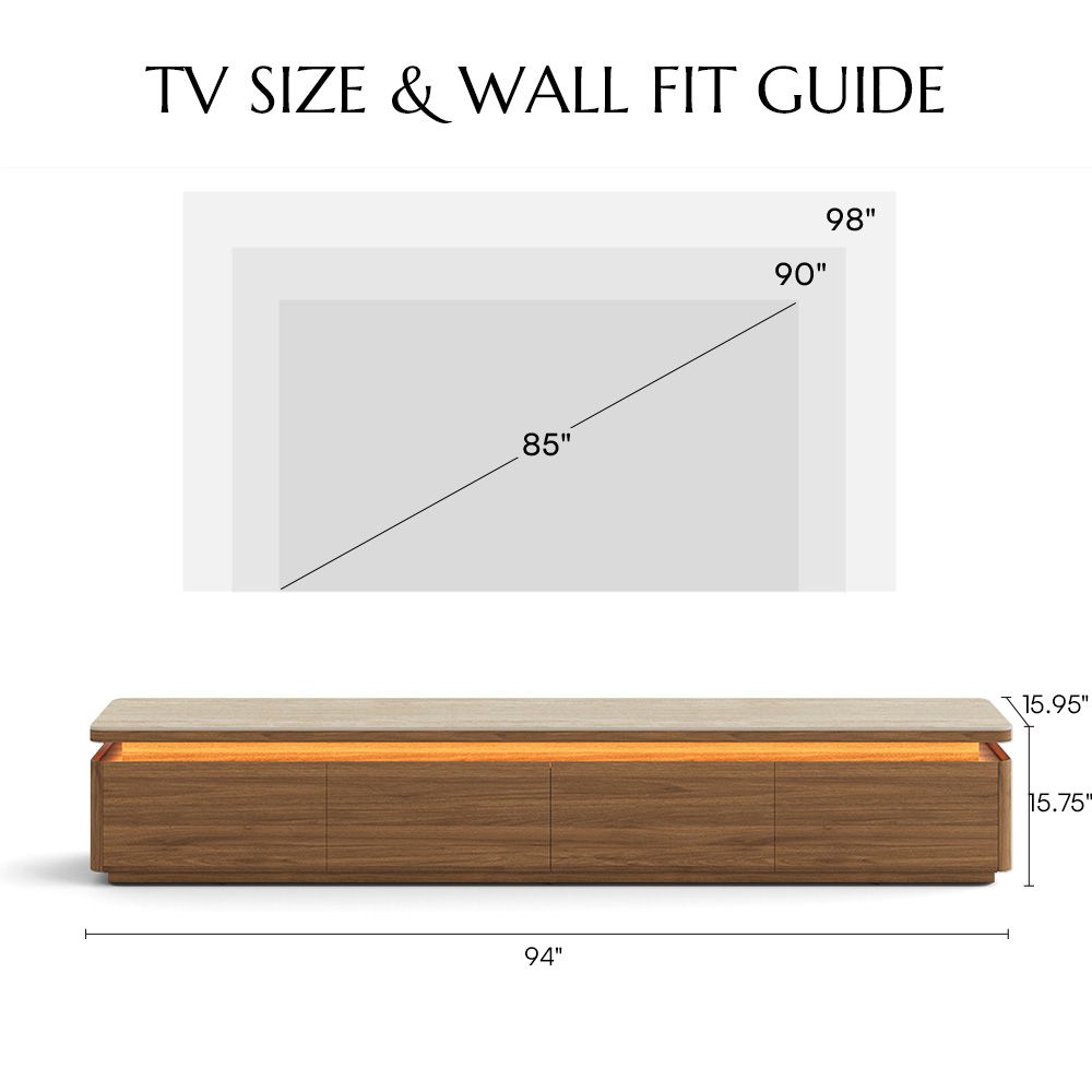 Aether Walnut Color MDF TV Stands