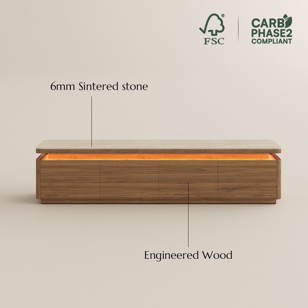 Aether Walnut Color MDF TV Stands