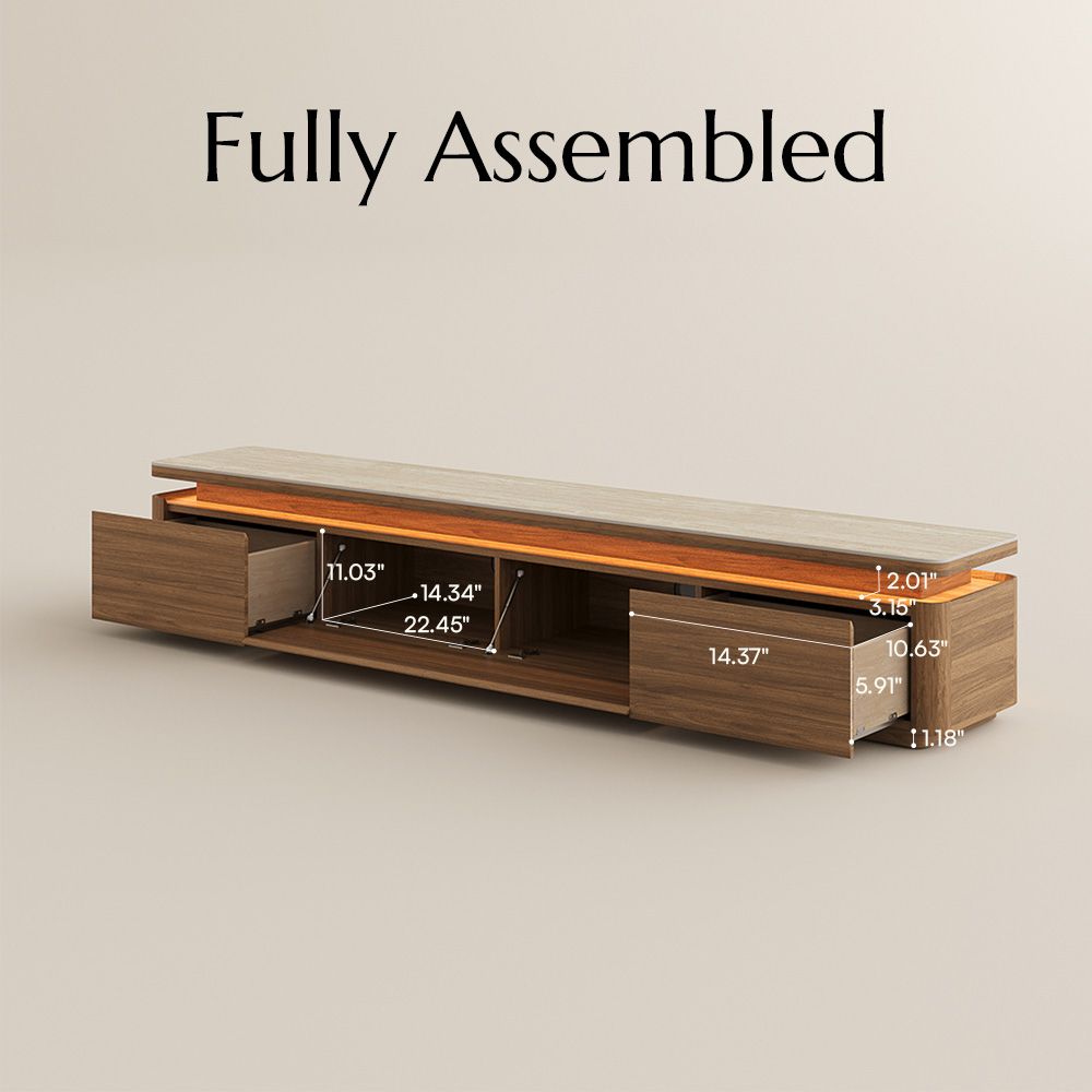 with Light Walnut Color MDF TV Stands