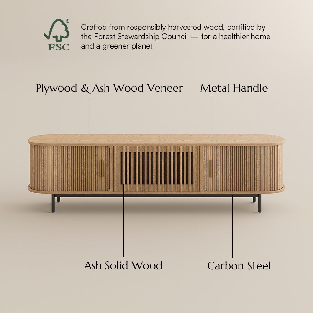 Eos Oak Plywood TV Stands