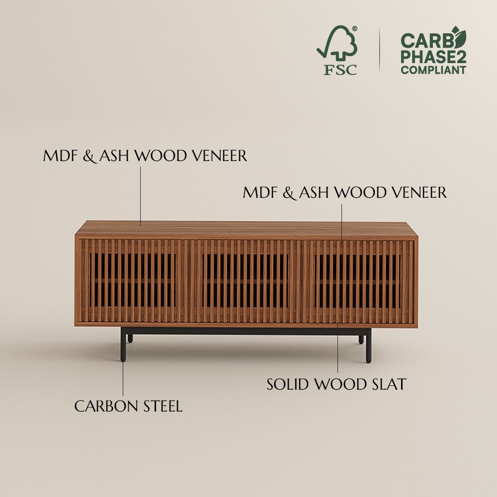 Wood Walnut Color MDF TV Stands