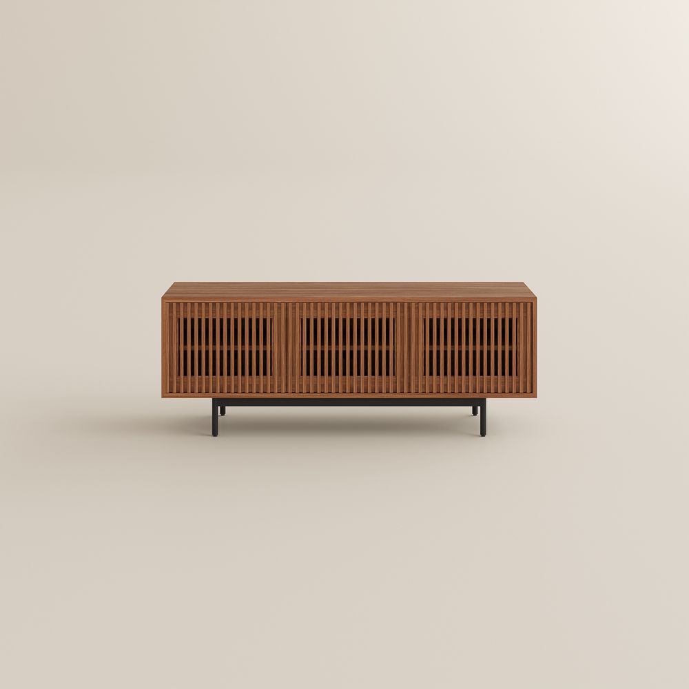 Perfect for 55 Inch TV Walnut Color MDF TV Stands