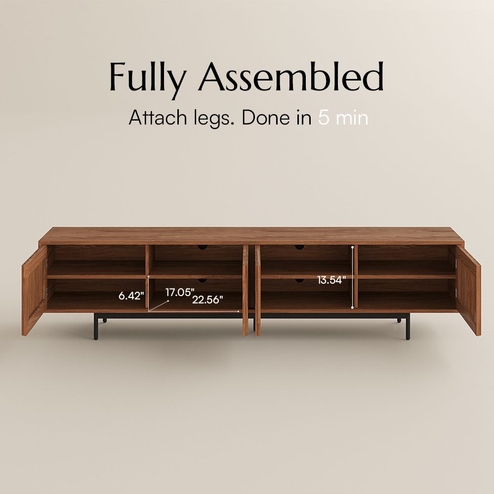 Brown Walnut Color MDF TV Stands