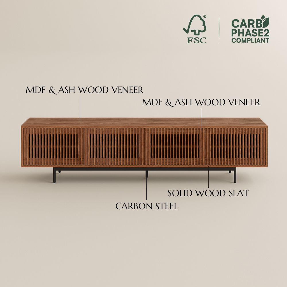 Bedroom Walnut Color MDF TV Stands