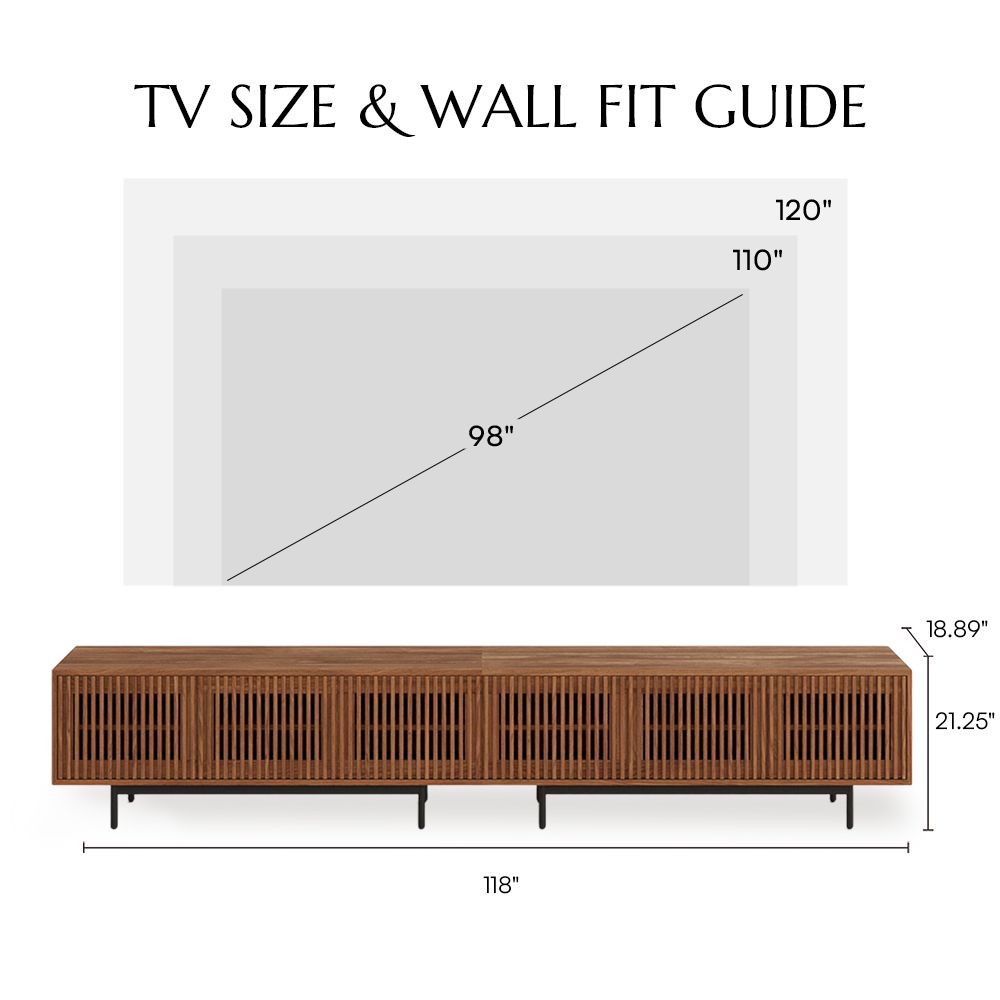 Bedroom Walnut Color MDF TV Stands