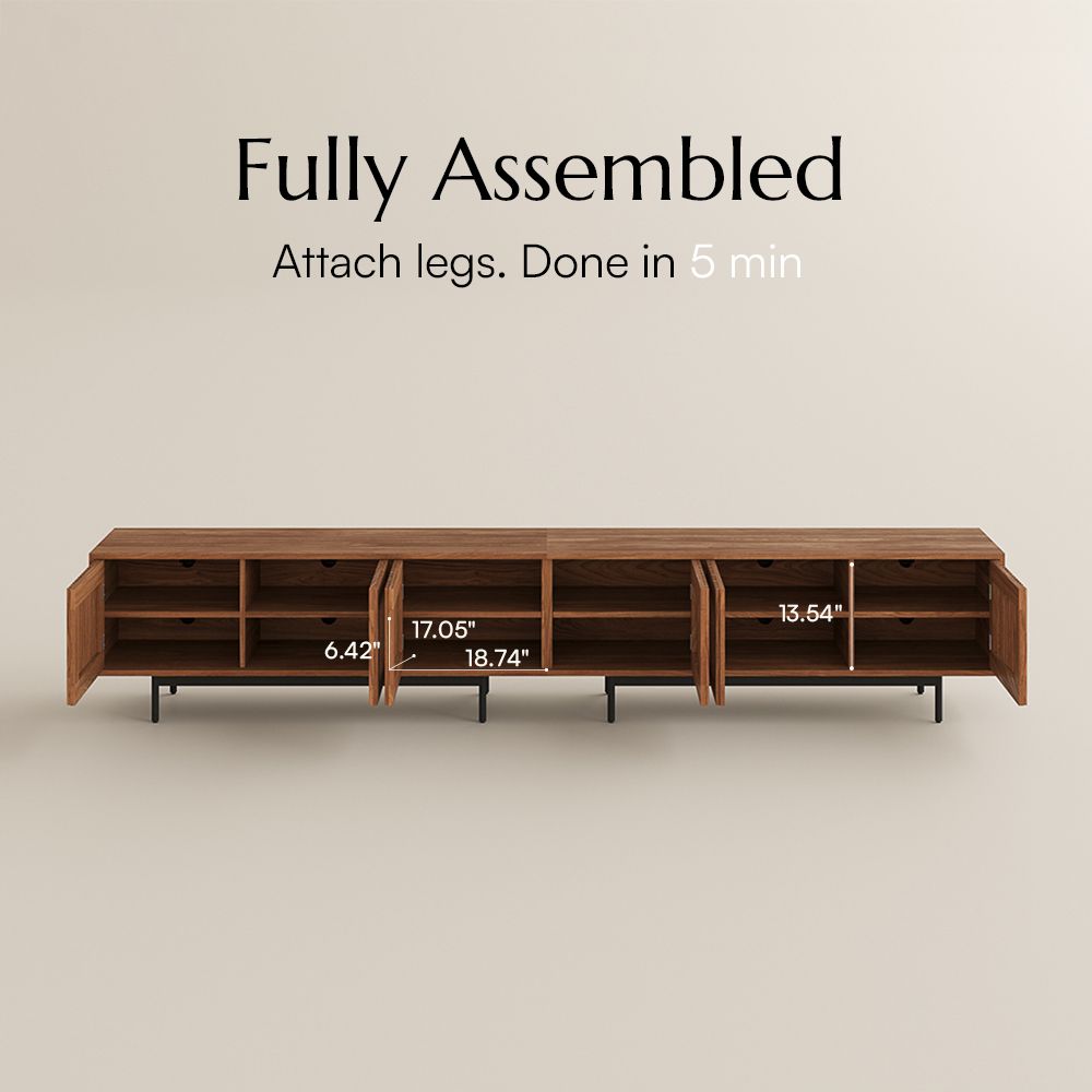 with Storage Walnut Color MDF TV Stands