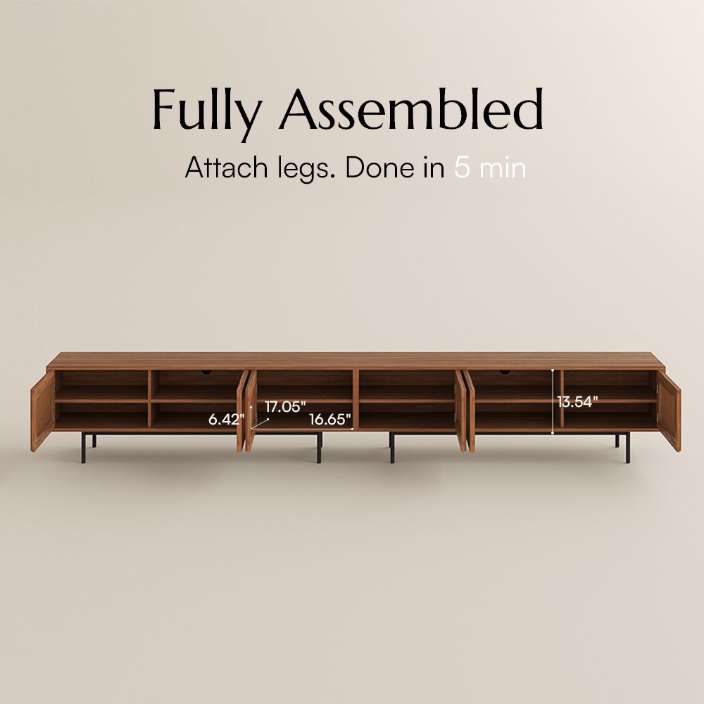 Aeolus Walnut Color MDF TV Stands