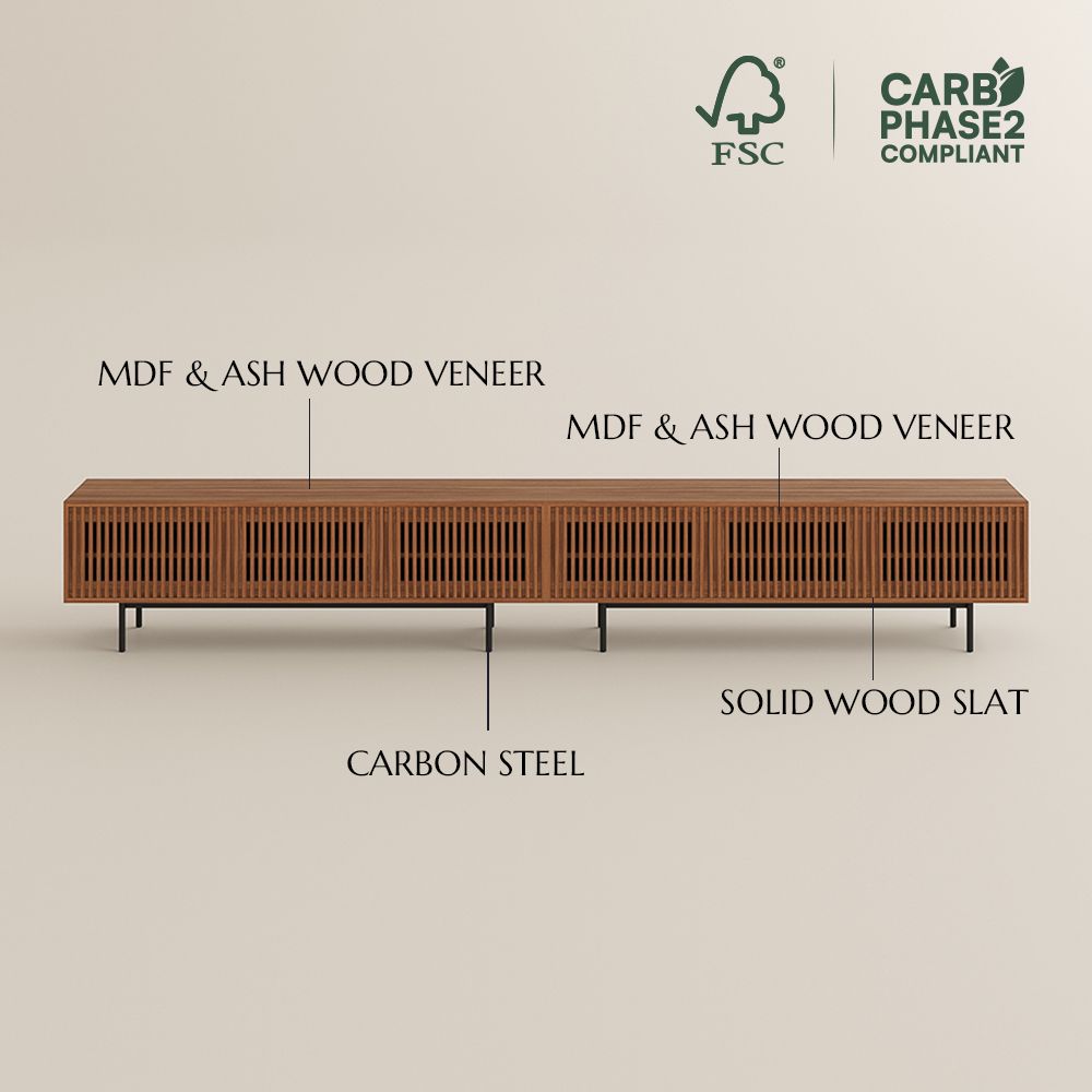 with Storage Walnut Color MDF TV Stands