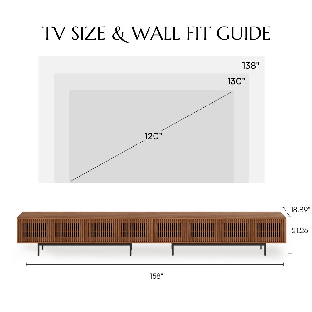 Large Walnut Color MDF TV Stands