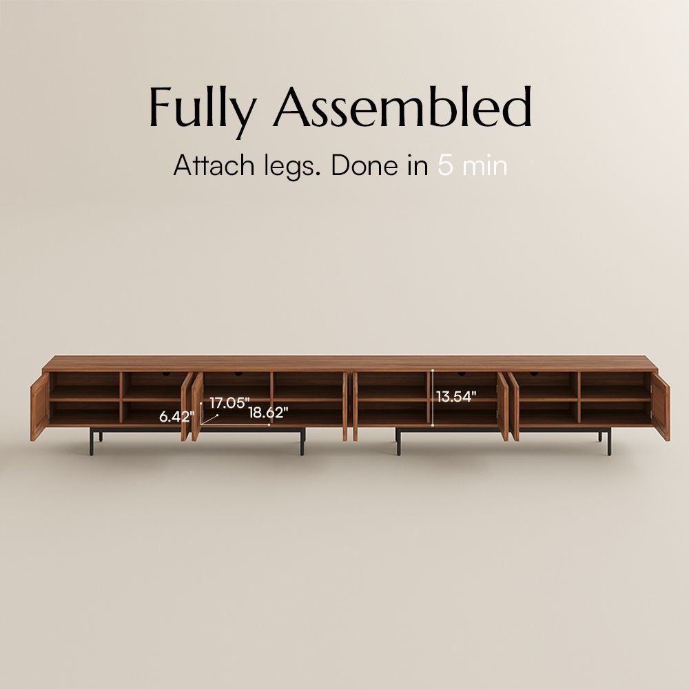 Bedroom Walnut Color MDF TV Stands