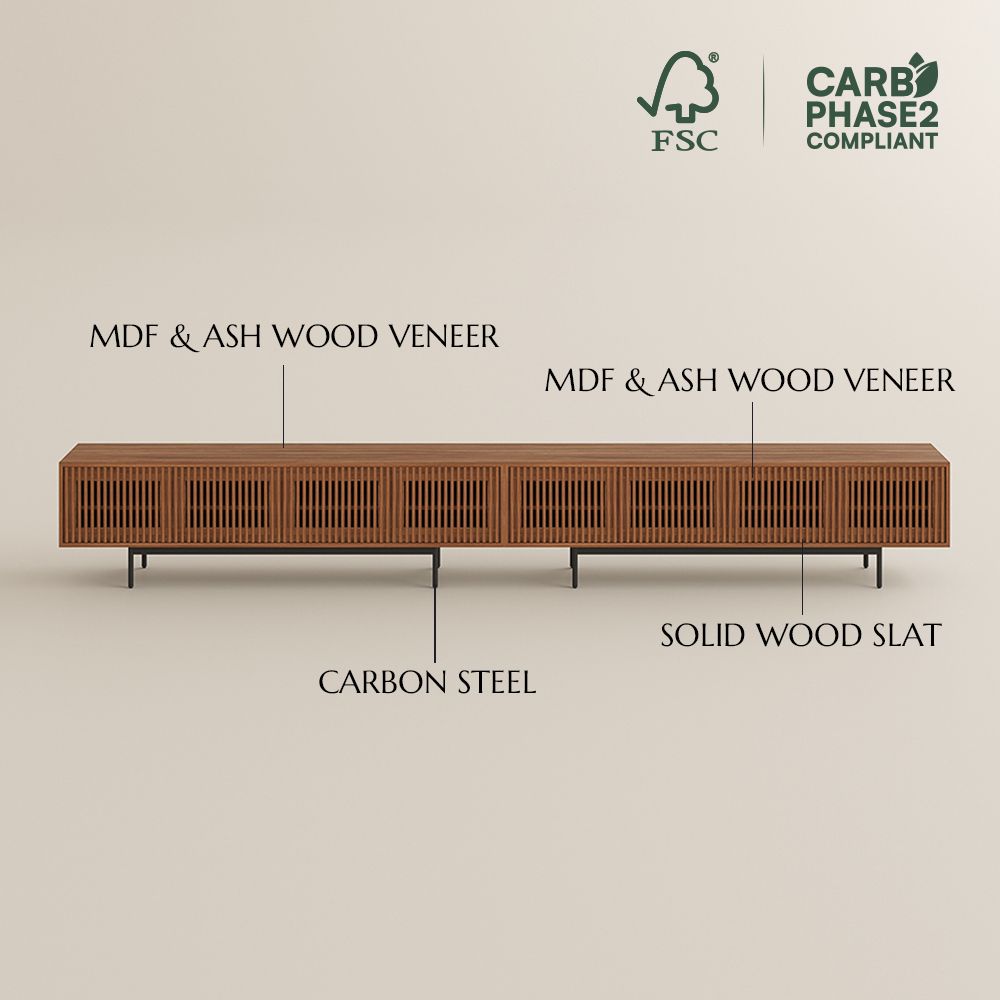 Large Walnut Color MDF TV Stands