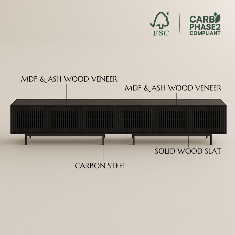 Perfect for 120 Inch TV Black MDF TV Stands