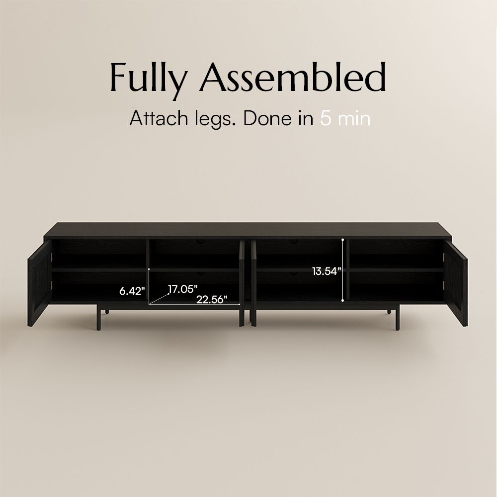 Aeolus Black MDF TV Stands