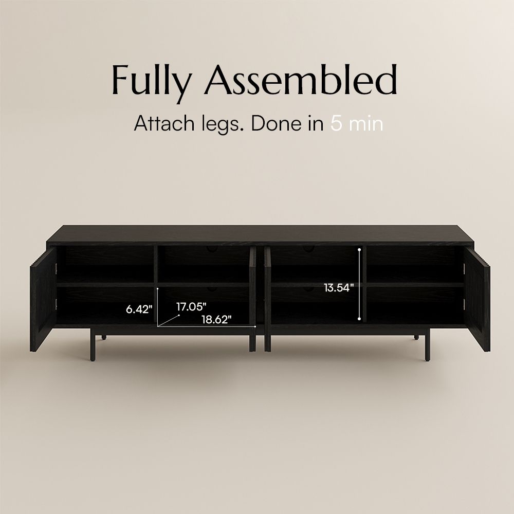 Large Black MDF TV Stands