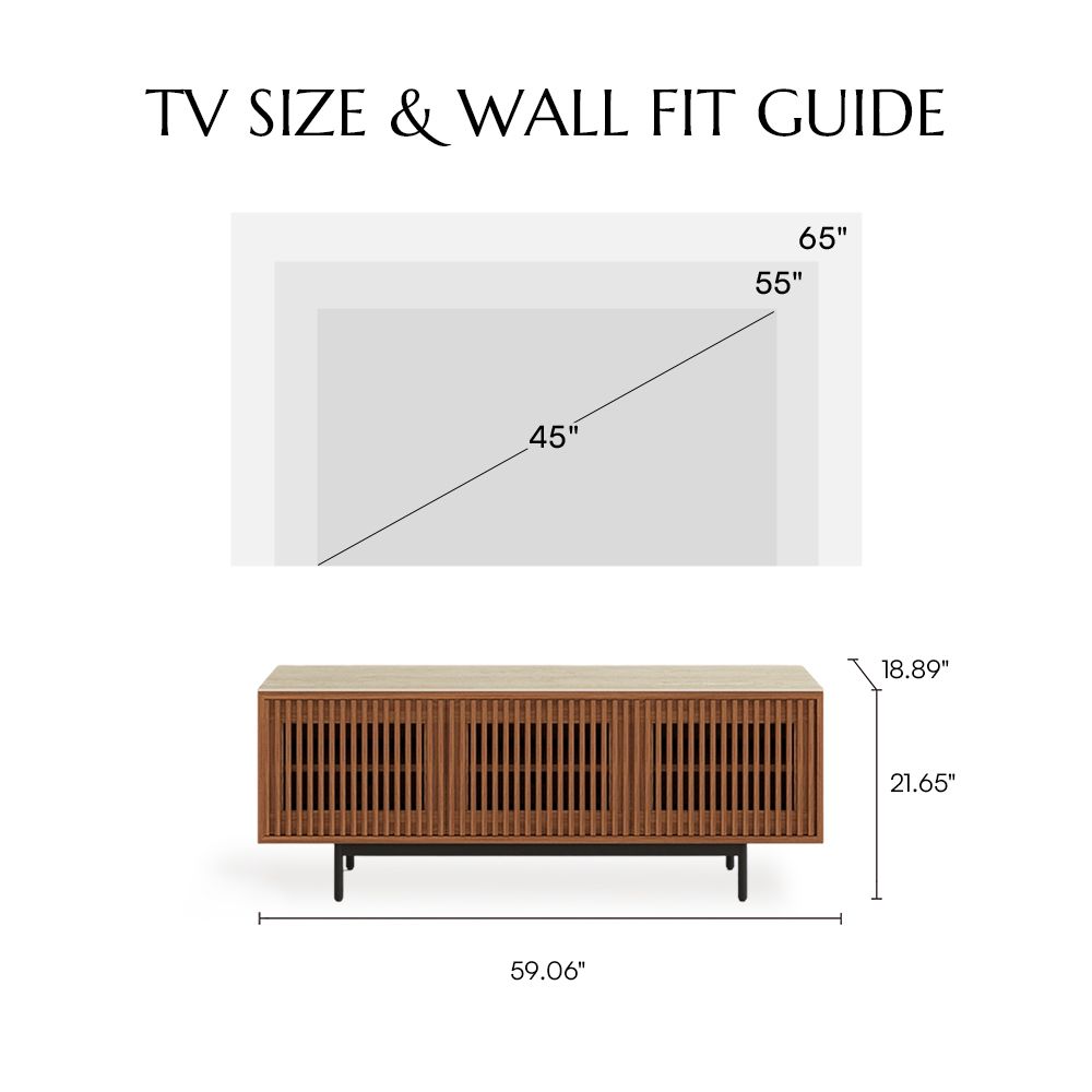 Aeolus Walnut Color MDF TV Stands