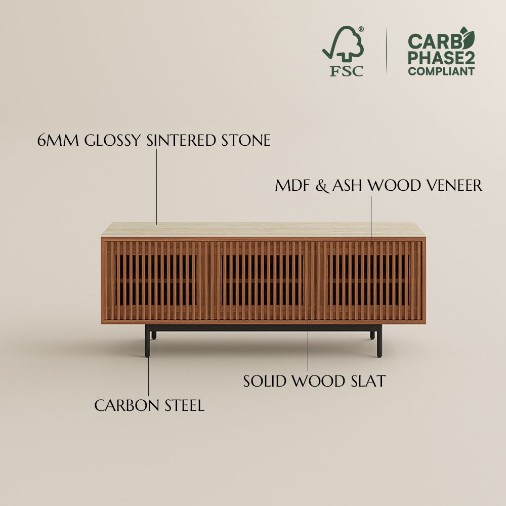 Brown Walnut Color MDF TV Stands