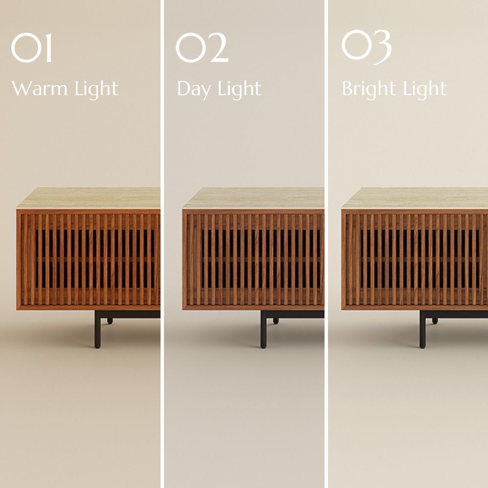 with Shelves Walnut Color MDF TV Stands