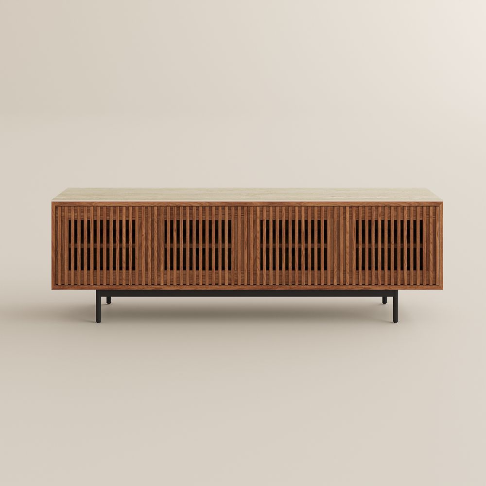 Living Room Walnut Color MDF TV Stands