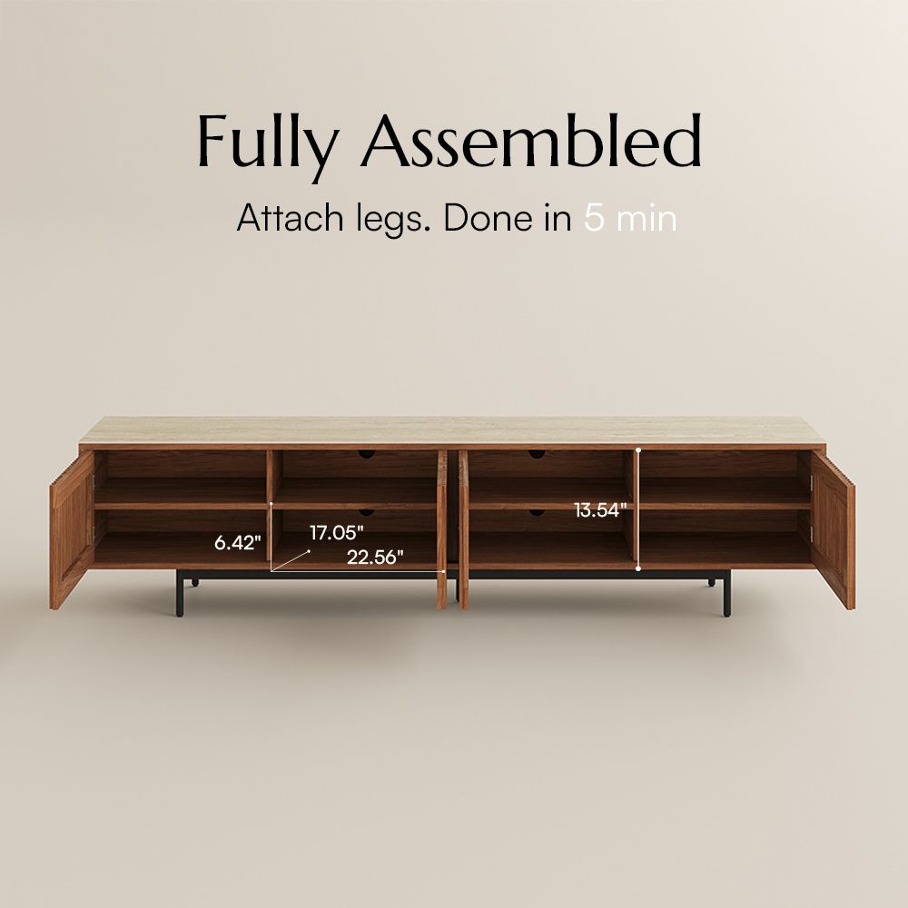 Large Walnut Color MDF TV Stands