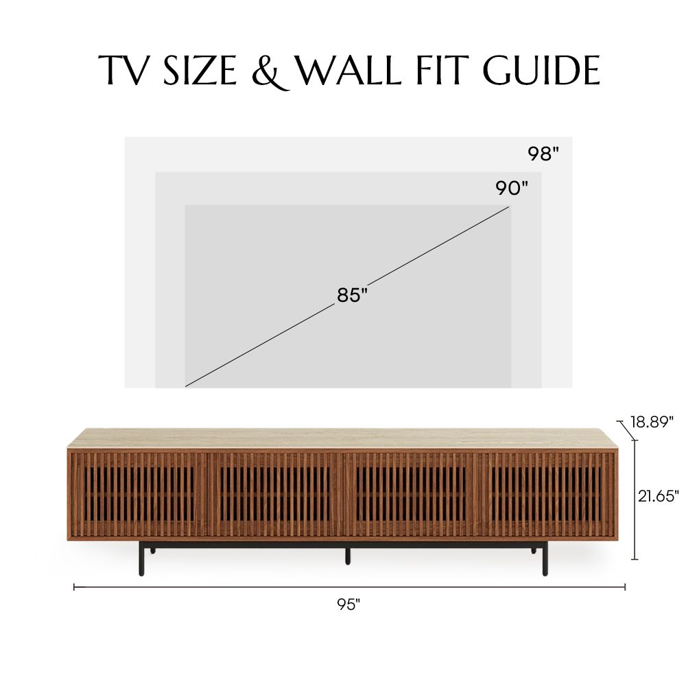 Aeolus Walnut Color MDF TV Stands