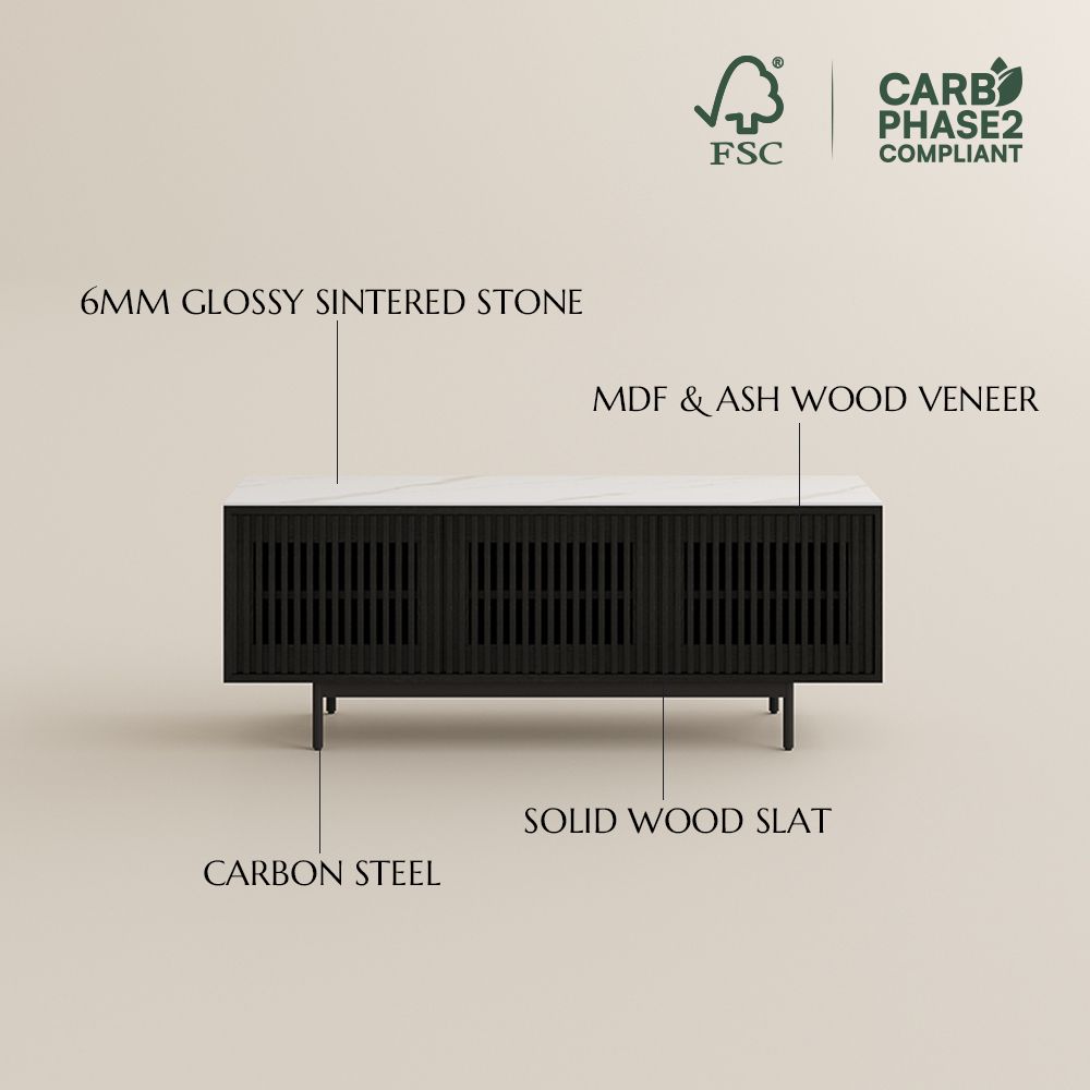 Mid Century Modern Black MDF TV Stands