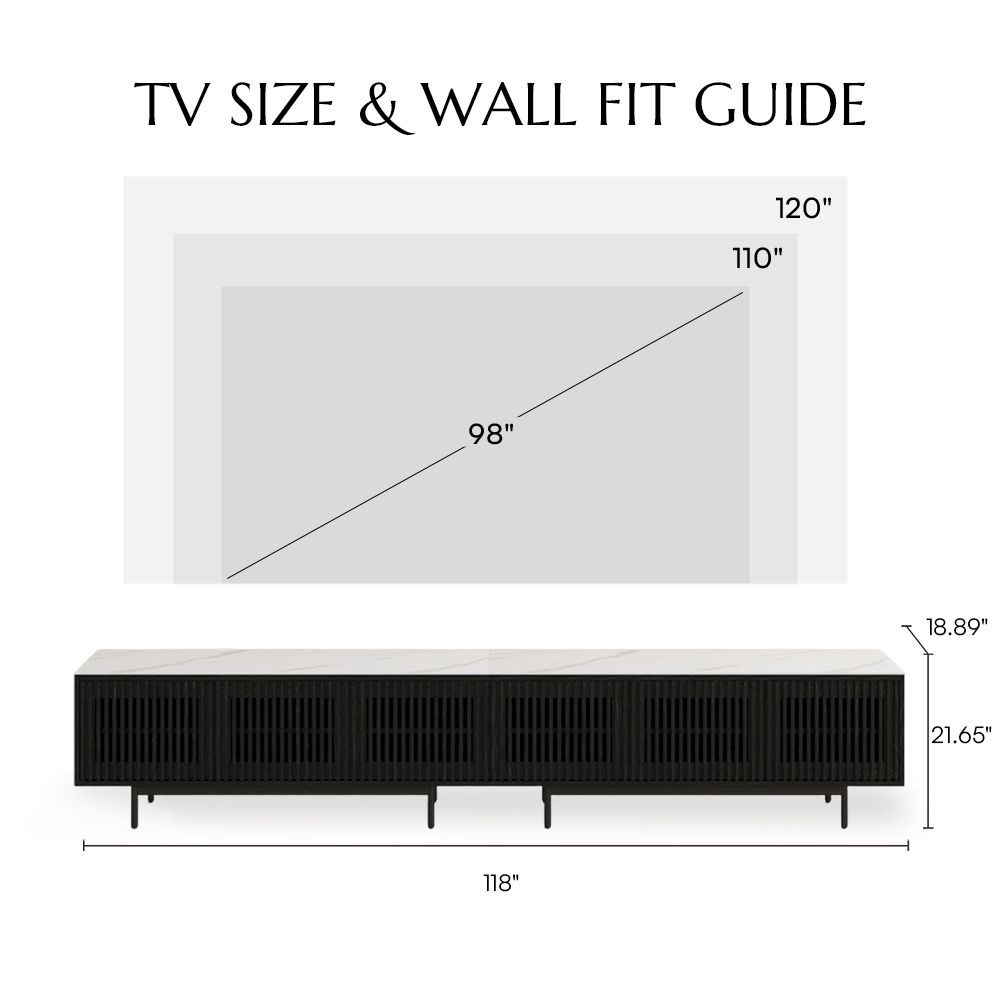 Bedroom Black MDF TV Stands
