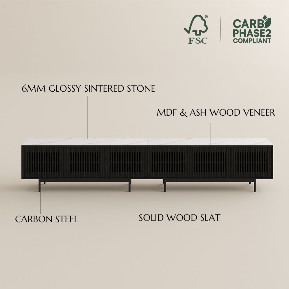 Mid Century Modern Black MDF TV Stands