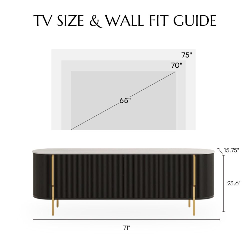 Black Black & White Engineered Wood TV Stands