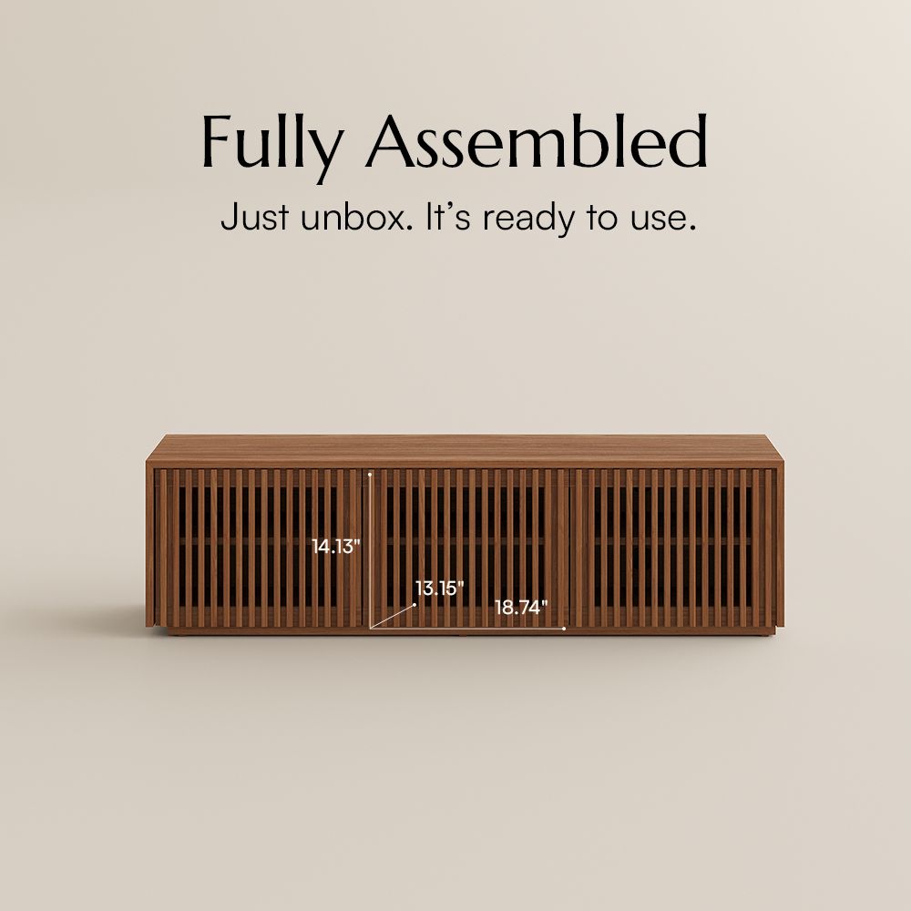 Low Walnut Color MDF TV Stands