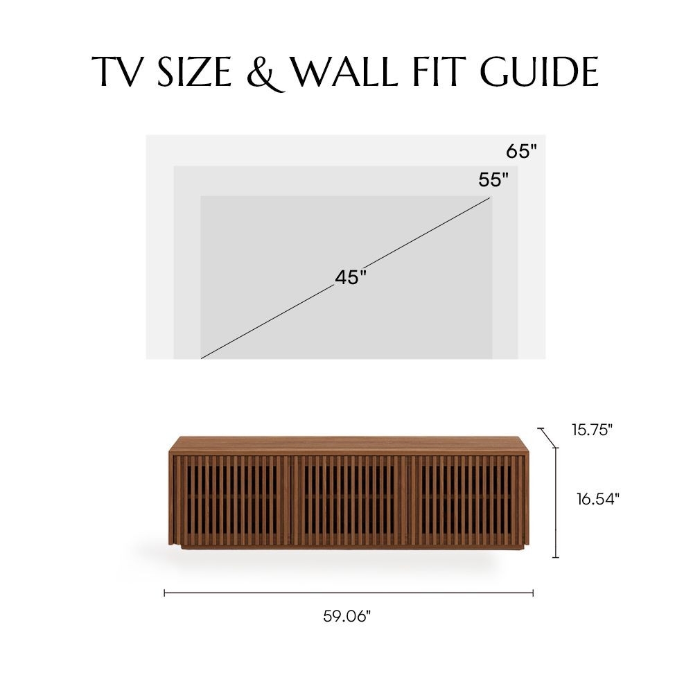 Low Walnut Color MDF TV Stands