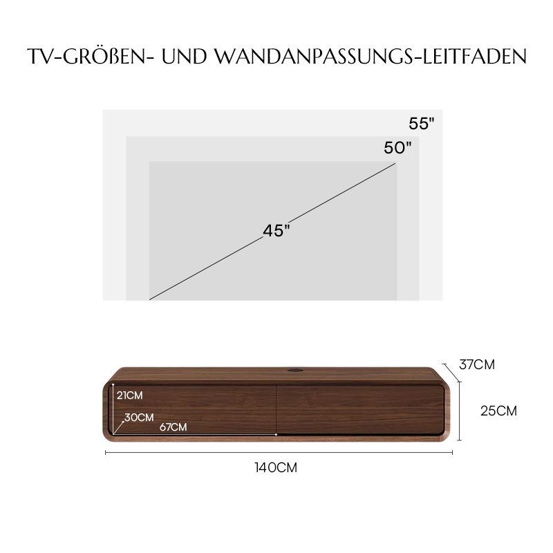 FLOAT Dunkles Holz  MDF TV-Möbel