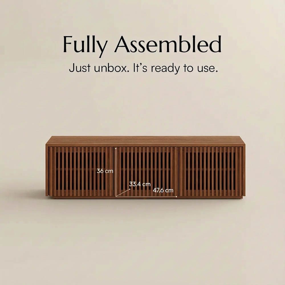 Perfect for 55 Inch TV Walnut Color MDF TV Stands