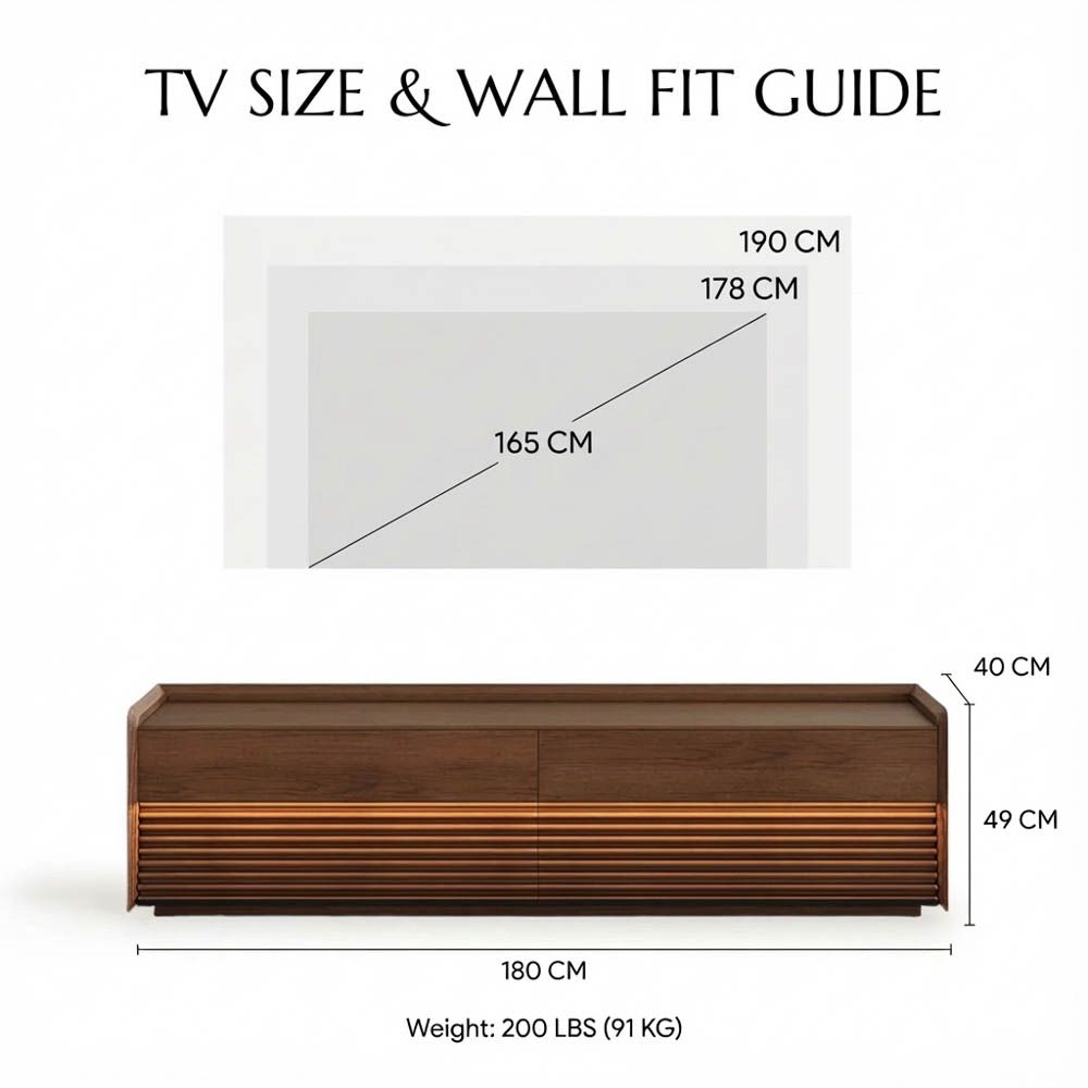 Brown Walnut Color Plywood TV Stands