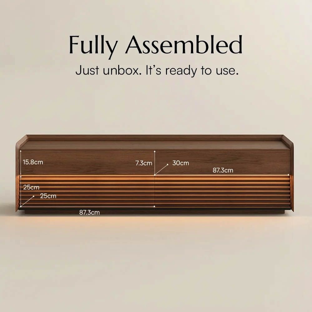 Ansel Walnut Color Plywood TV Stands