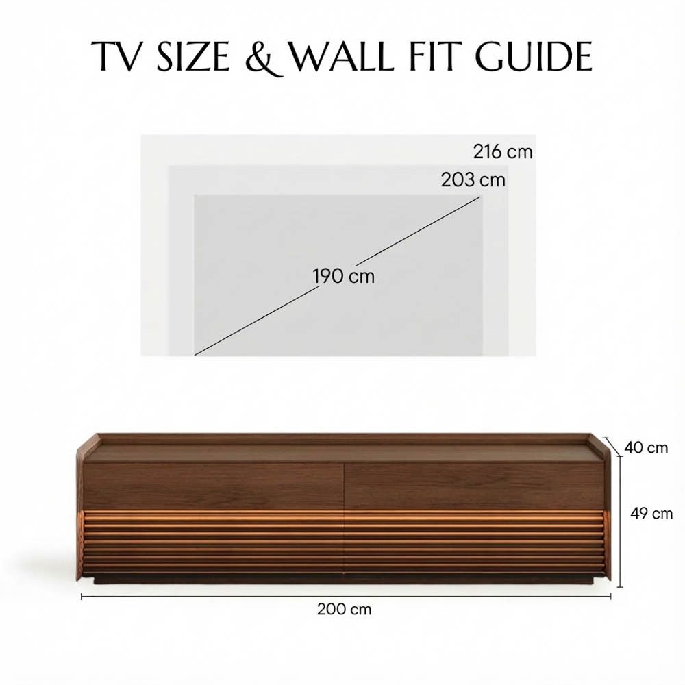 Bedroom Walnut Color Plywood TV Stands