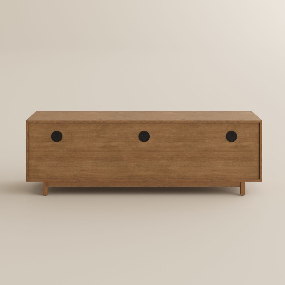 MDF Walnut Color Engineered Wood TV Stands