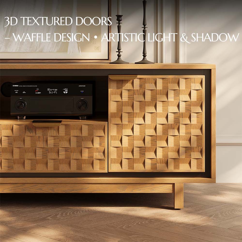 Wood Walnut Color Engineered Wood TV Stands