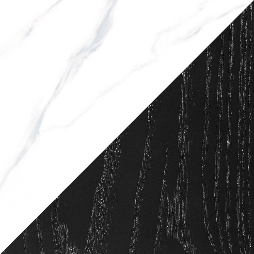 Glossy White & Black