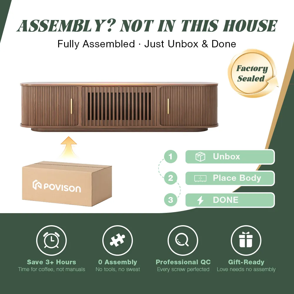 Walnut Black Plywood TV Stands