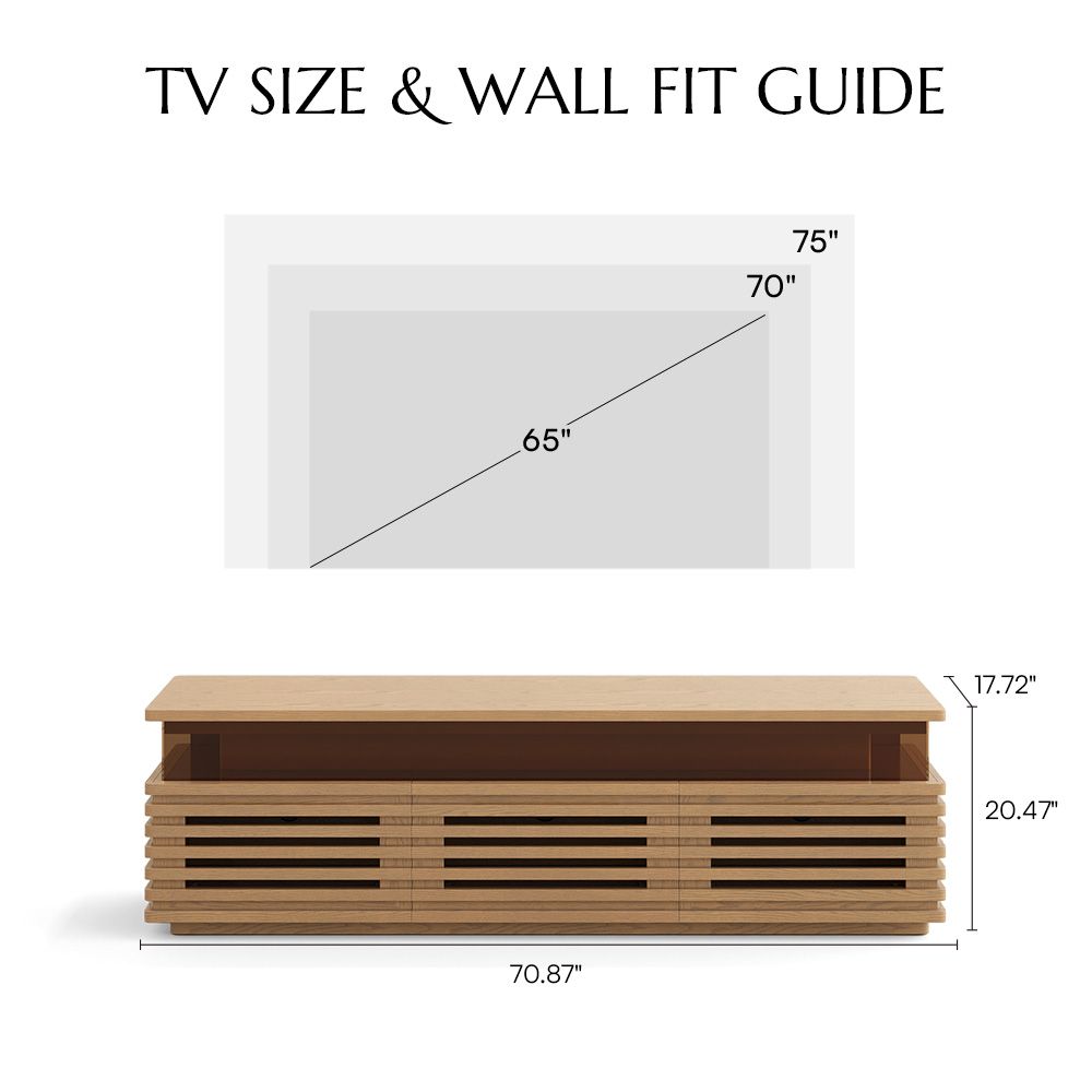 Adjustable Oak Engineered Wood TV Stands