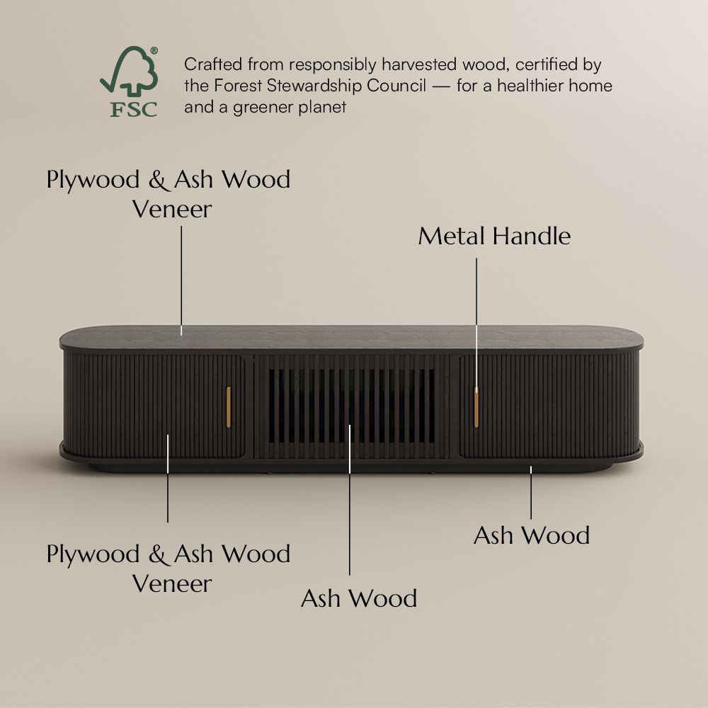 Black Black Plywood TV Stands