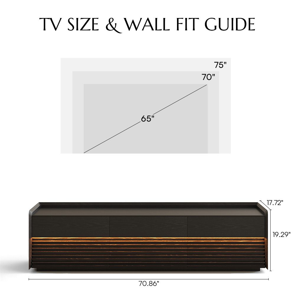 Low Black Plywood TV Stands