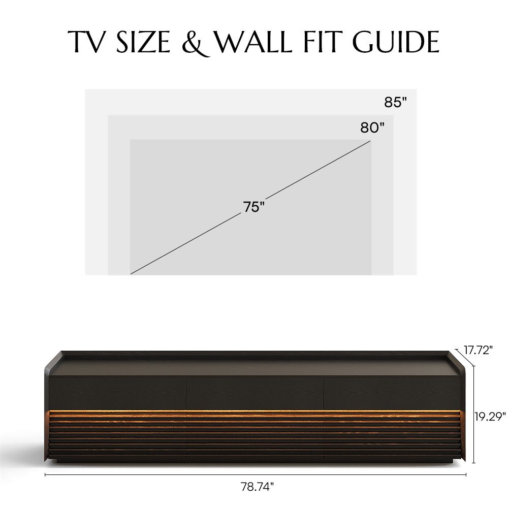 Large Black Plywood TV Stands