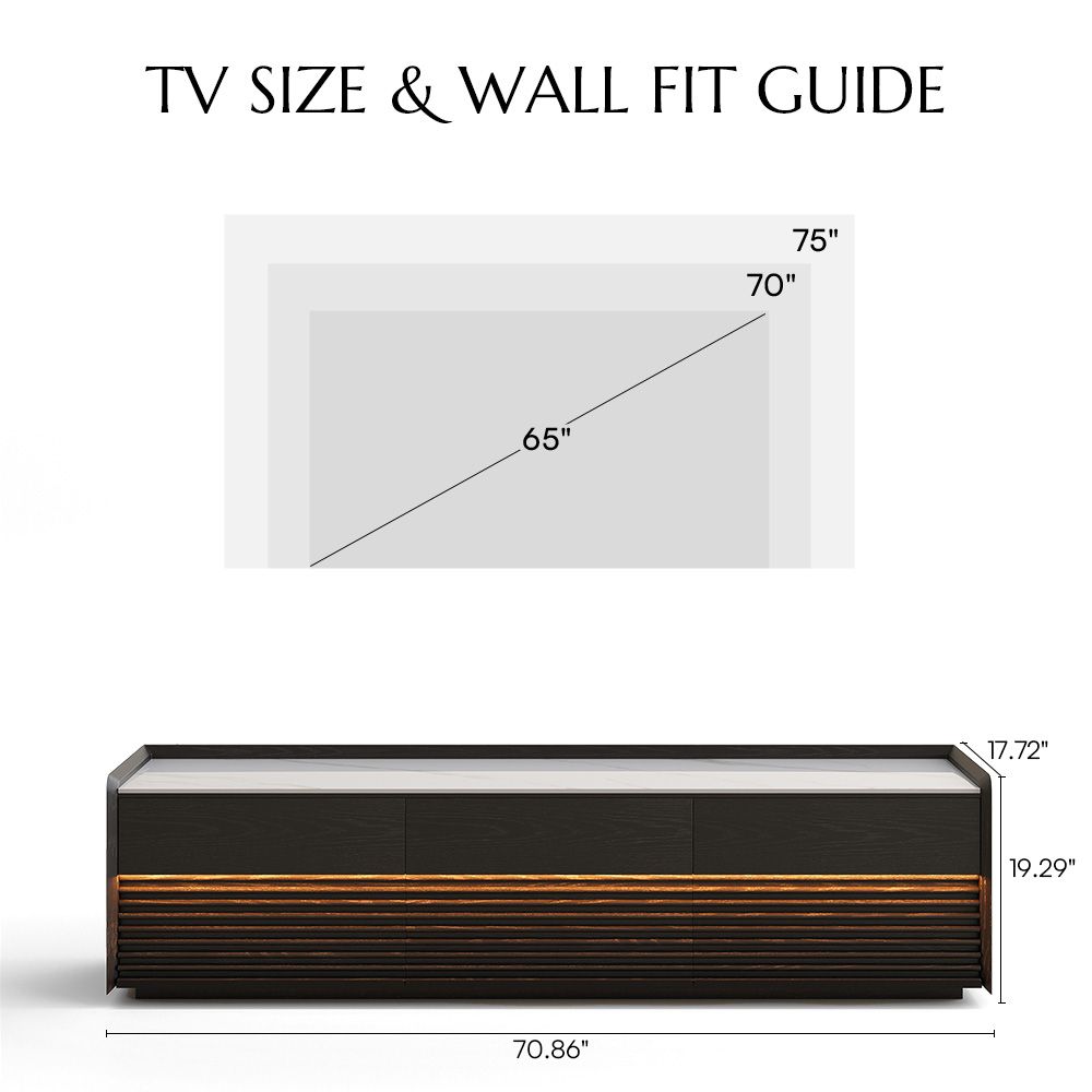 with Storage Glossy White & Black Plywood TV Stands