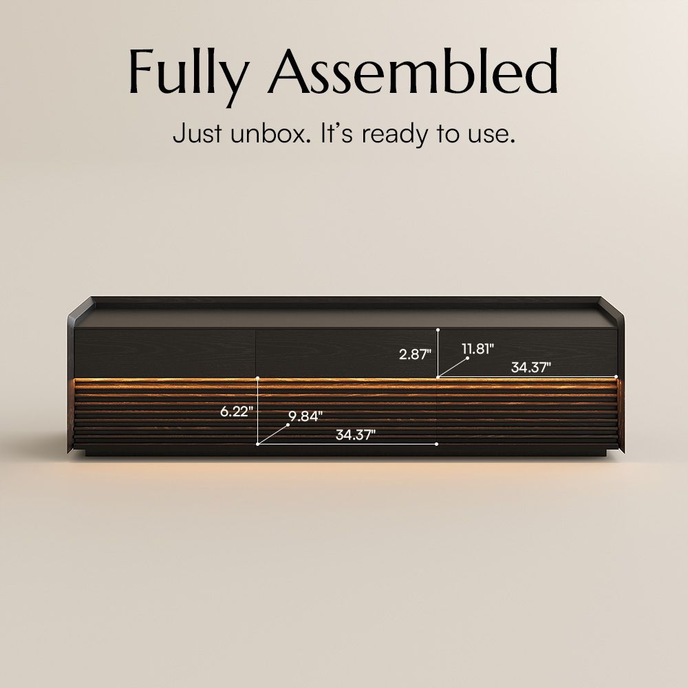 with Storage Black Plywood TV Stands