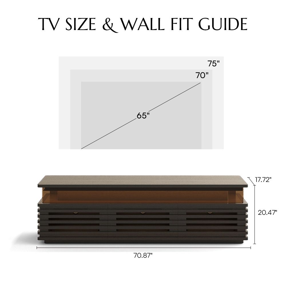 Black Black Engineered Wood TV Stands
